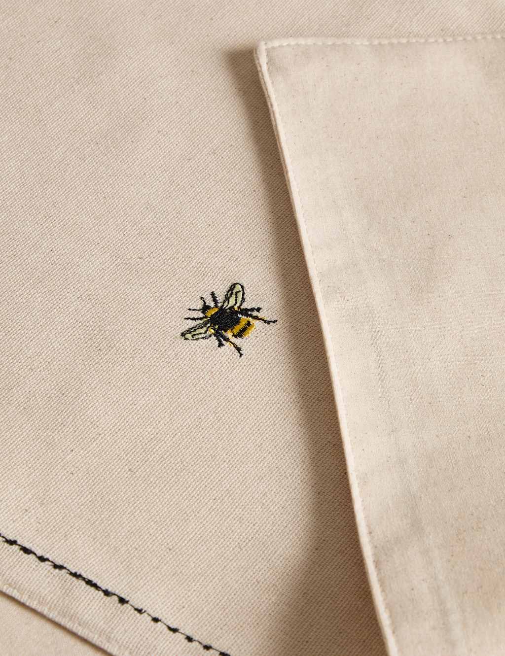 Pure Cotton Embroidered Bee Table Runner 3 of 7
