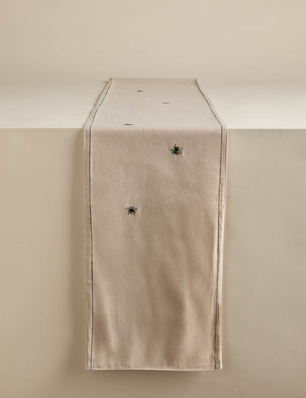Pure Cotton Embroidered Bee Table Runner 4 of 7