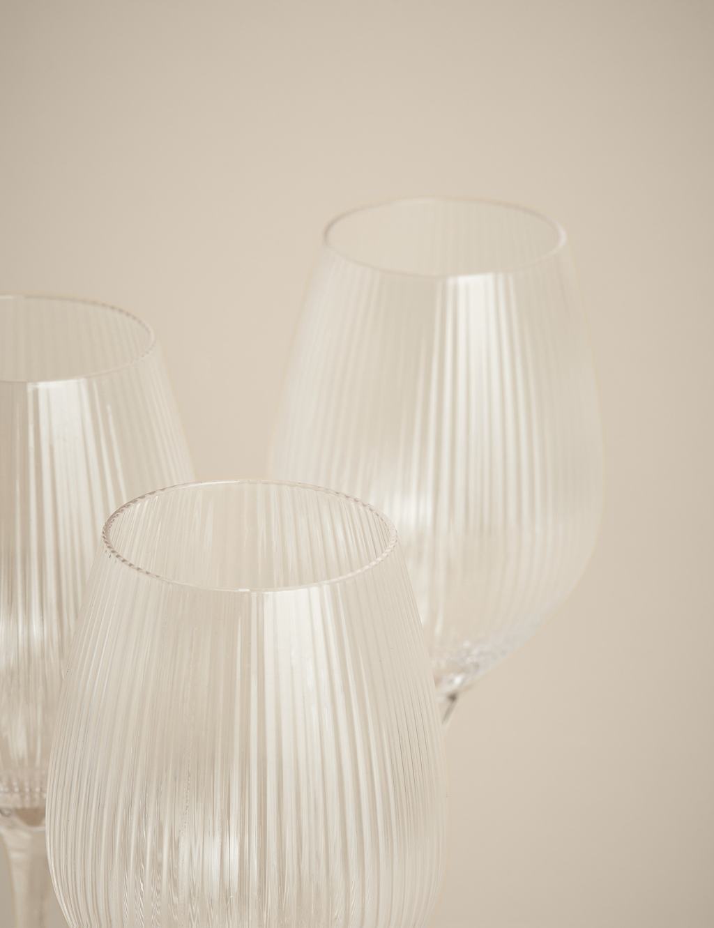 Set of 6 Maxim Optic Ribbed Wine Glasses 4 of 5