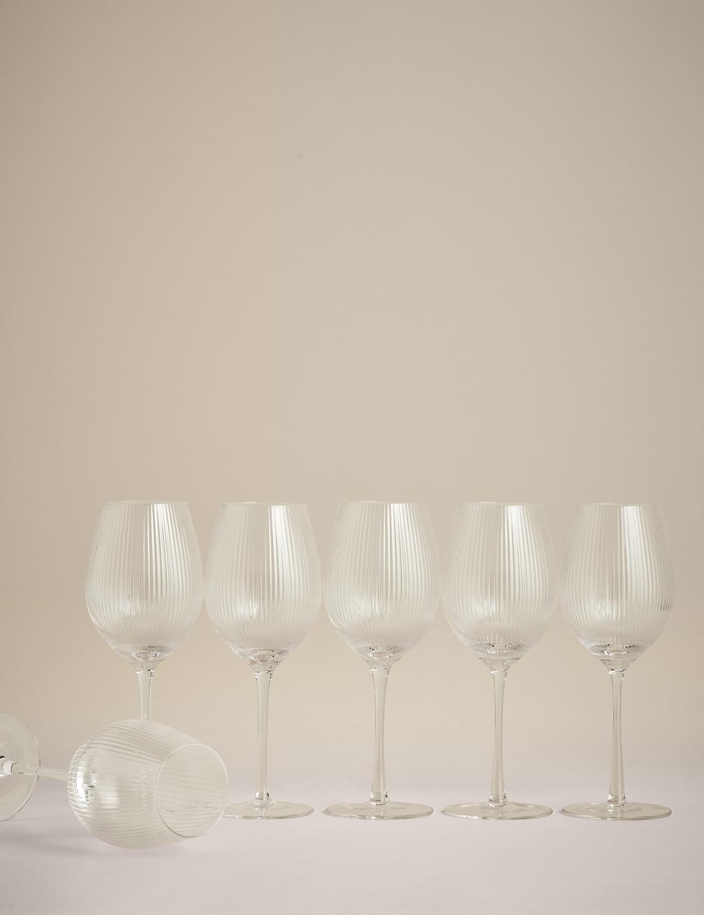 Set of 6 Maxim Optic Red Wine Glasses 2 of 5