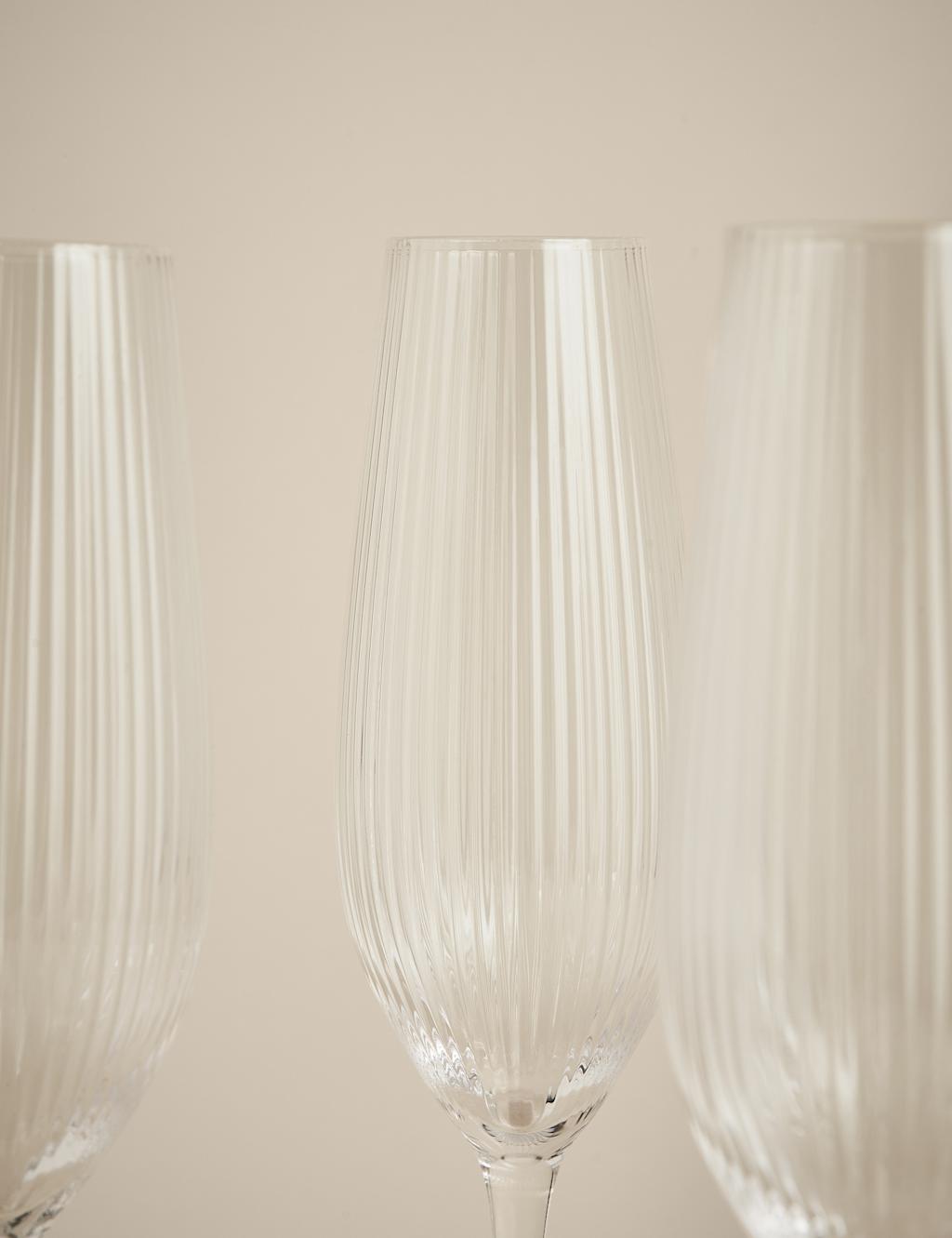 Set of 6 Maxim Optic Champagne Flutes 2 of 4