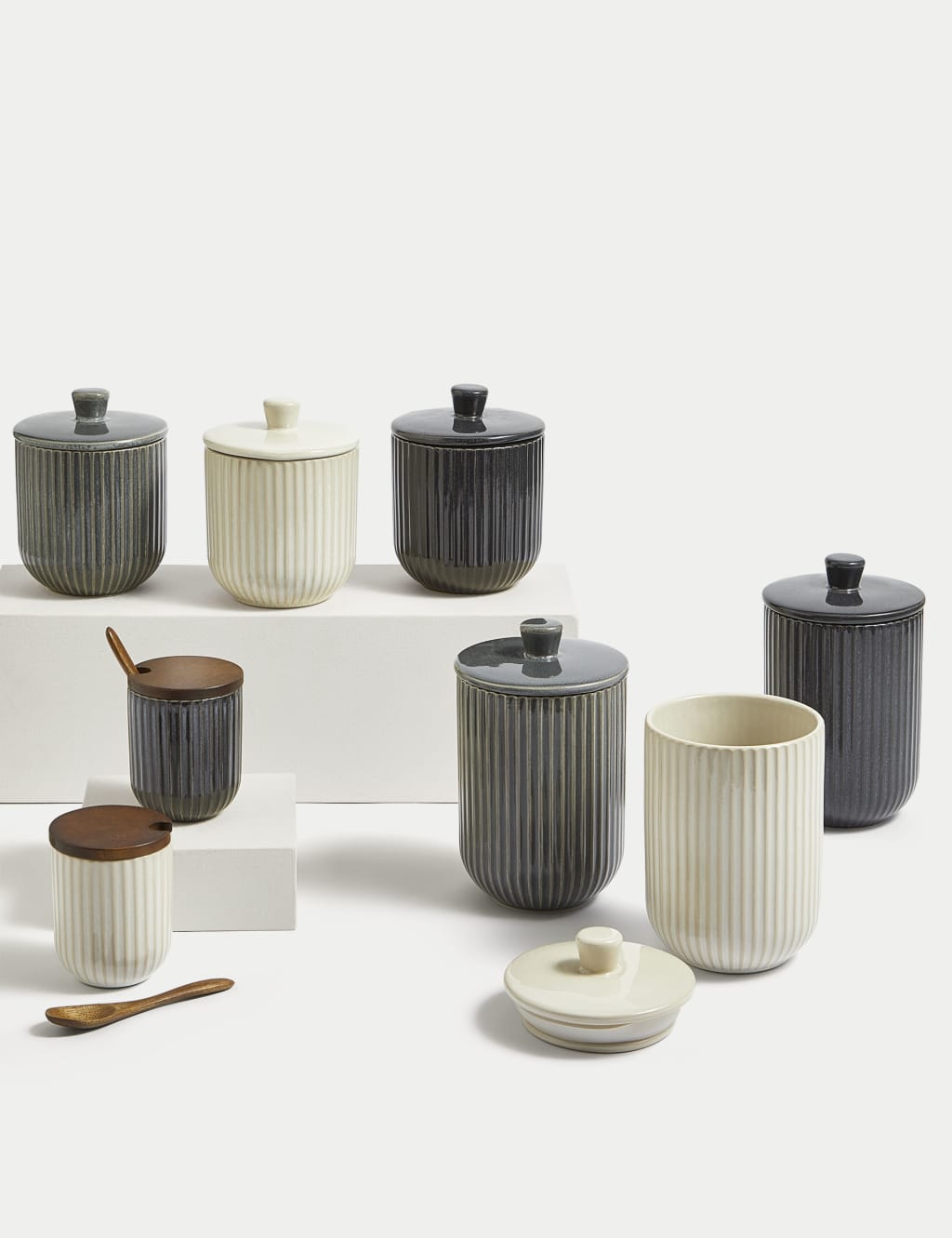 Small Ribbed Storage Jar 5 of 5