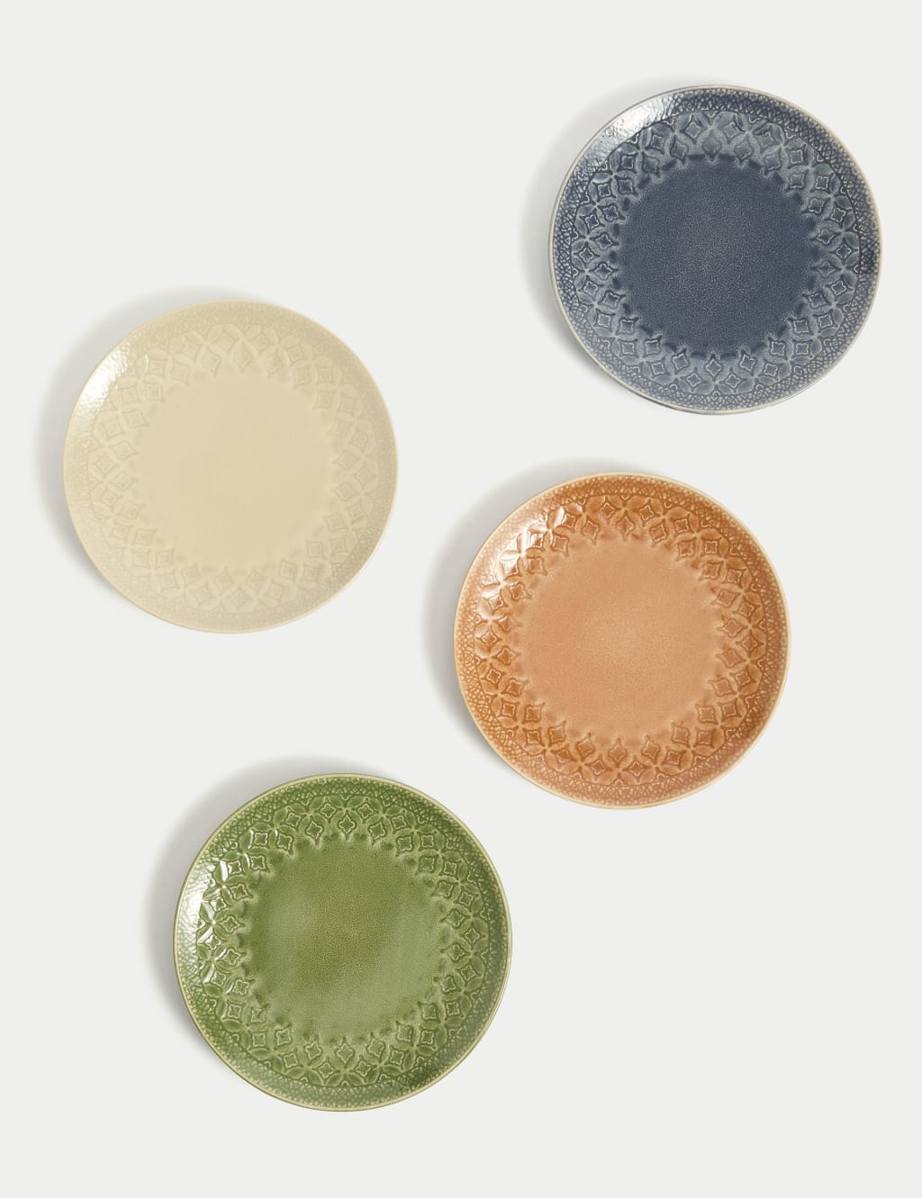 Set of 4 Stoneware Side Plates 4 of 6