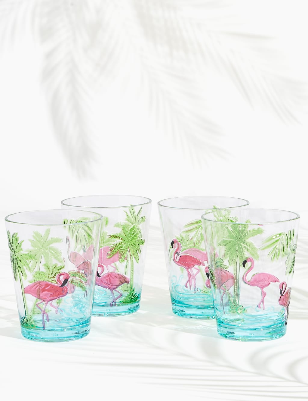 Set of 4 Flamingo Picnic Tumblers 1 of 4
