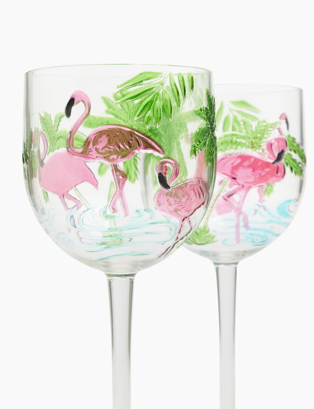 Set of 4 Flamingo Picnic Wine Glasses 3 of 4