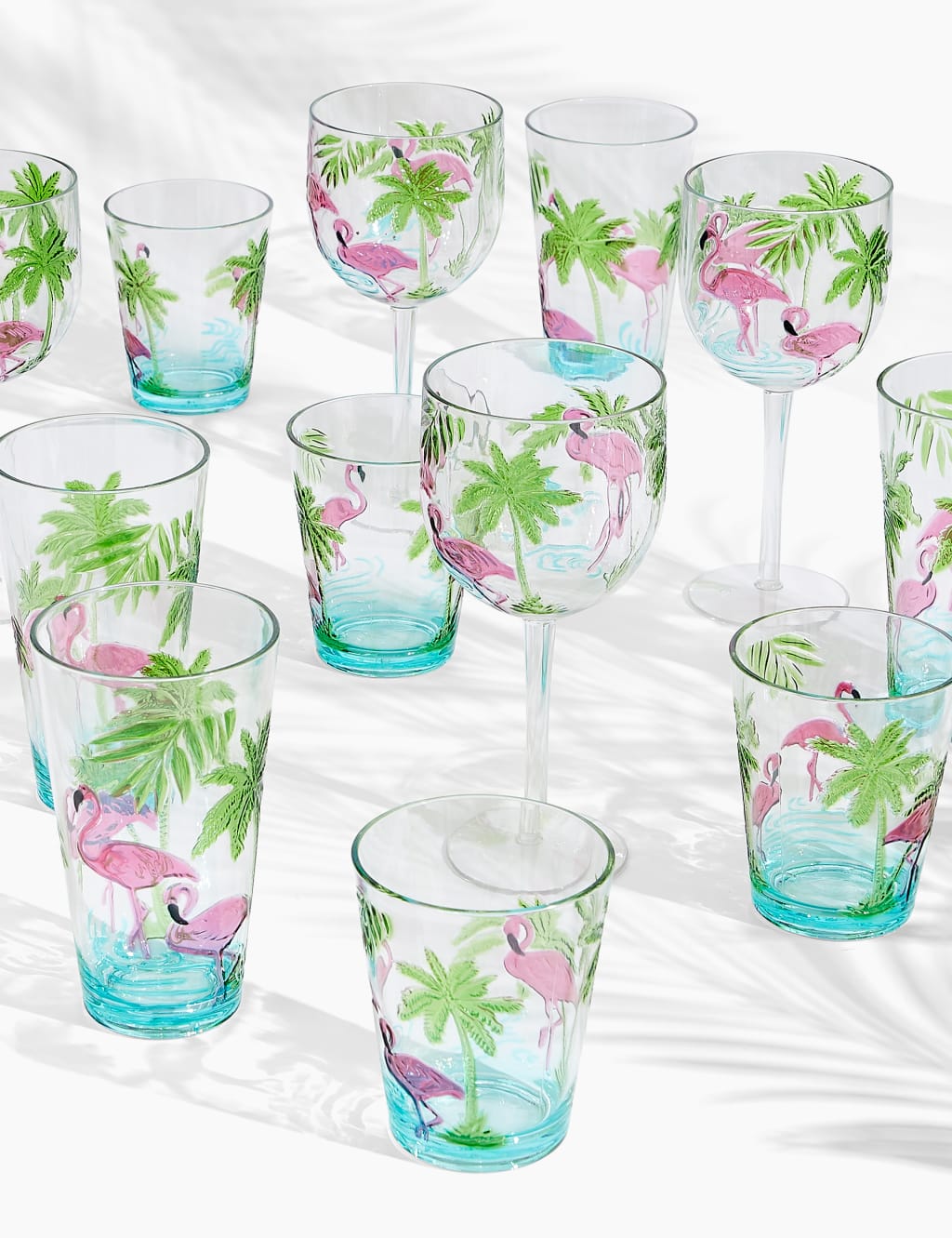 Set of 4 Flamingo Picnic Wine Glasses 4 of 4