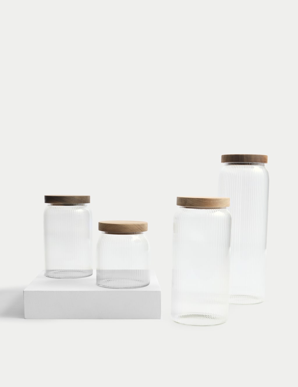 Extra Large Ribbed Glass Storage Jar 4 of 4