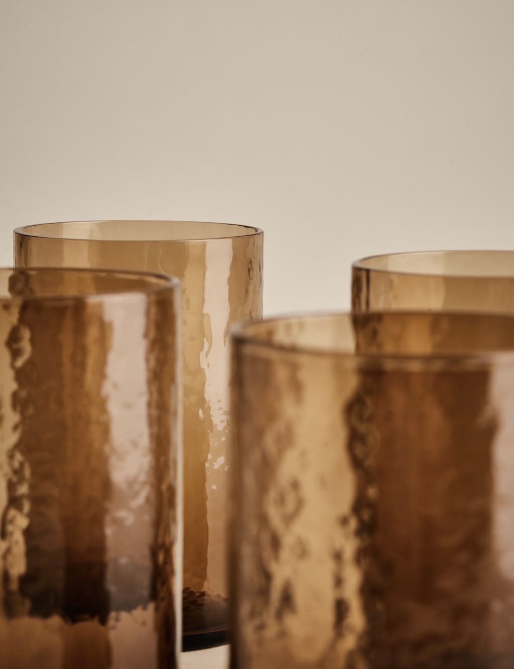 Set of 4 Hammered Hi Ball Glasses 2 of 5