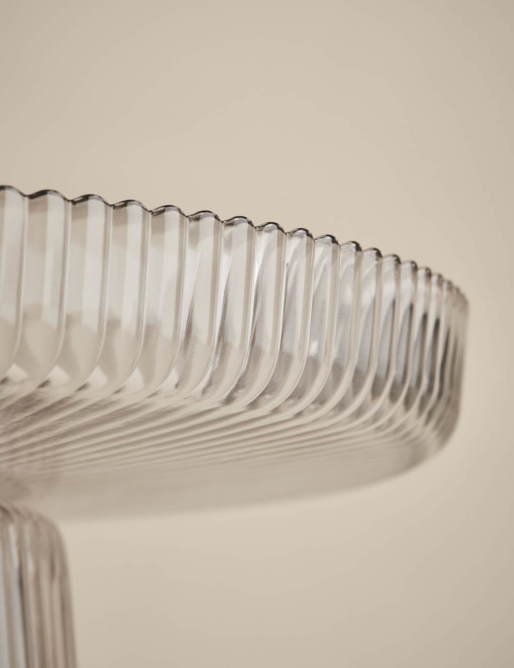 Glass Ribbed Cake Stand 3 of 4