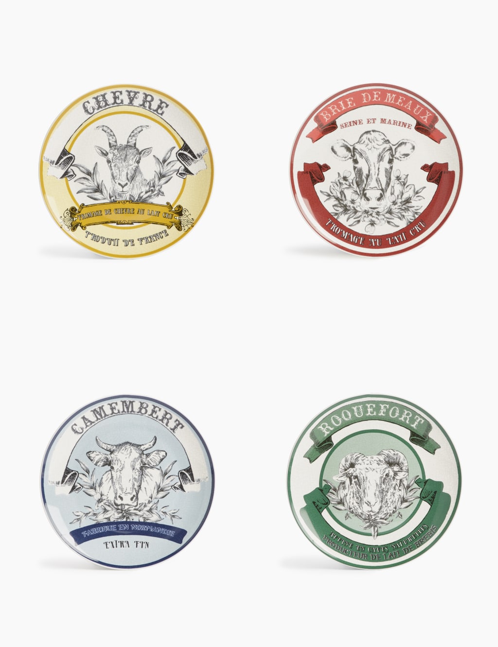 Set of 4 Cheese Plates 2 of 5