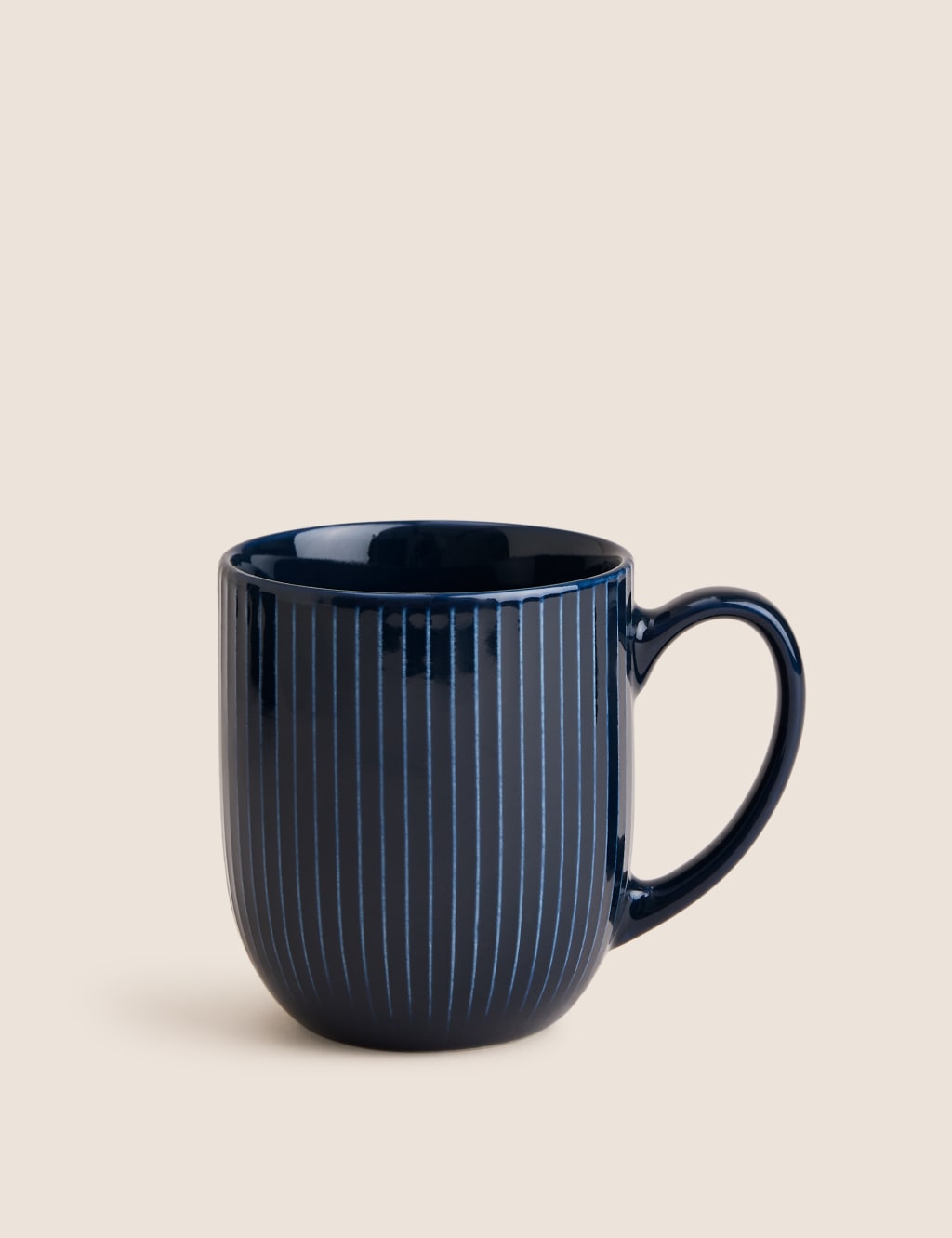 Set of 4 Ribbed Glazed Mugs 2 of 4