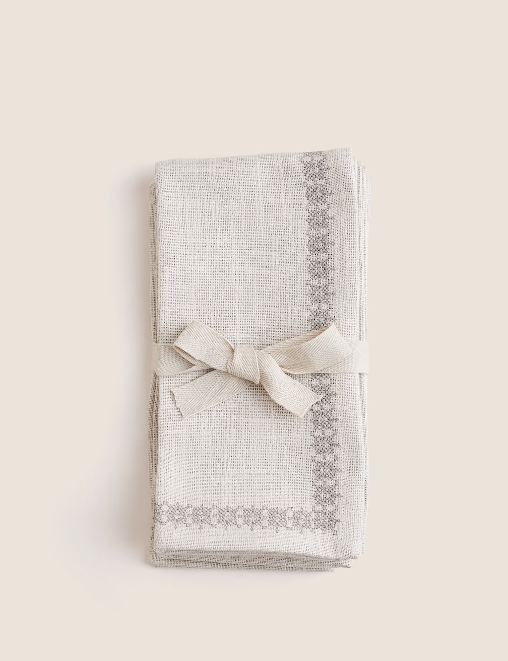 Set of 4 Pure Cotton Embroidered Napkins 2 of 5
