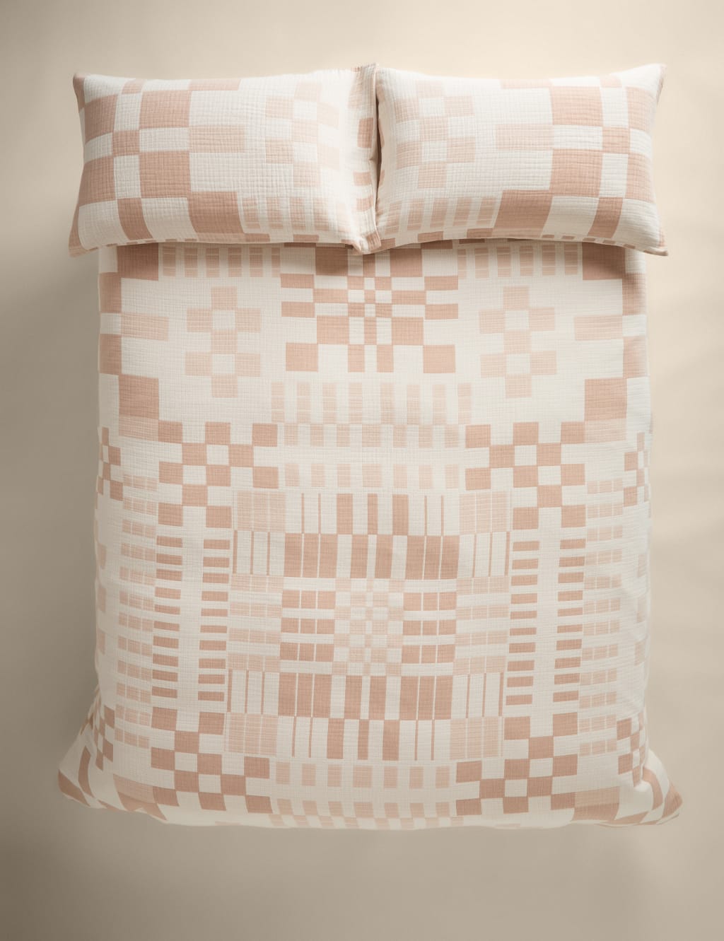 Pure Cotton Geometric Jacquard Bedding Set 3 of 8