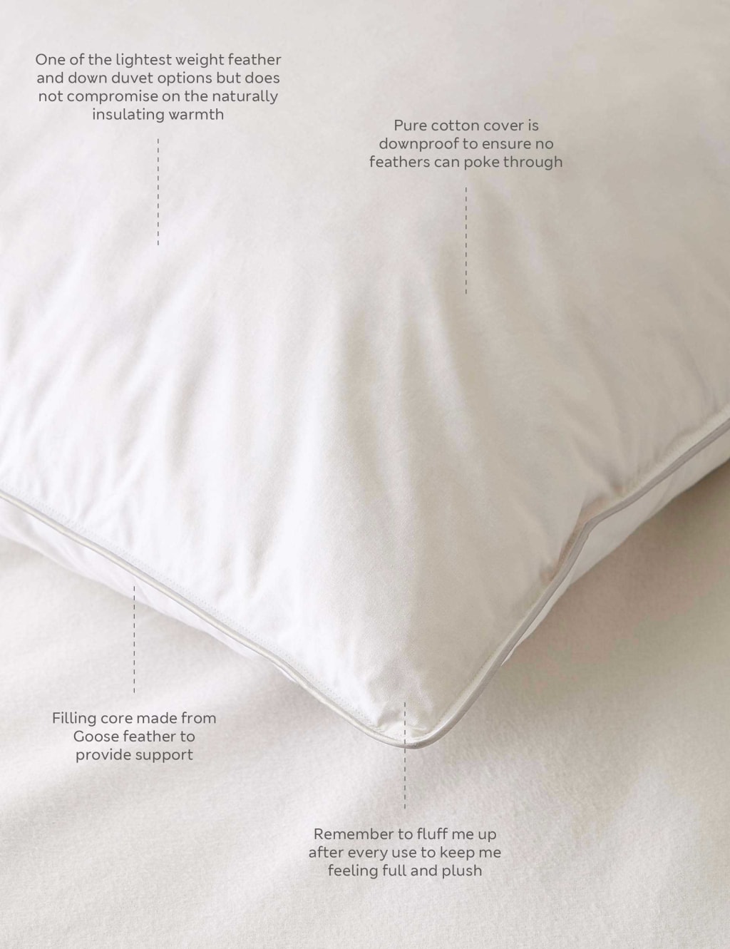 2pk Deluxe Hungarian Goose Feather Down Medium Pillows M S Collection M S