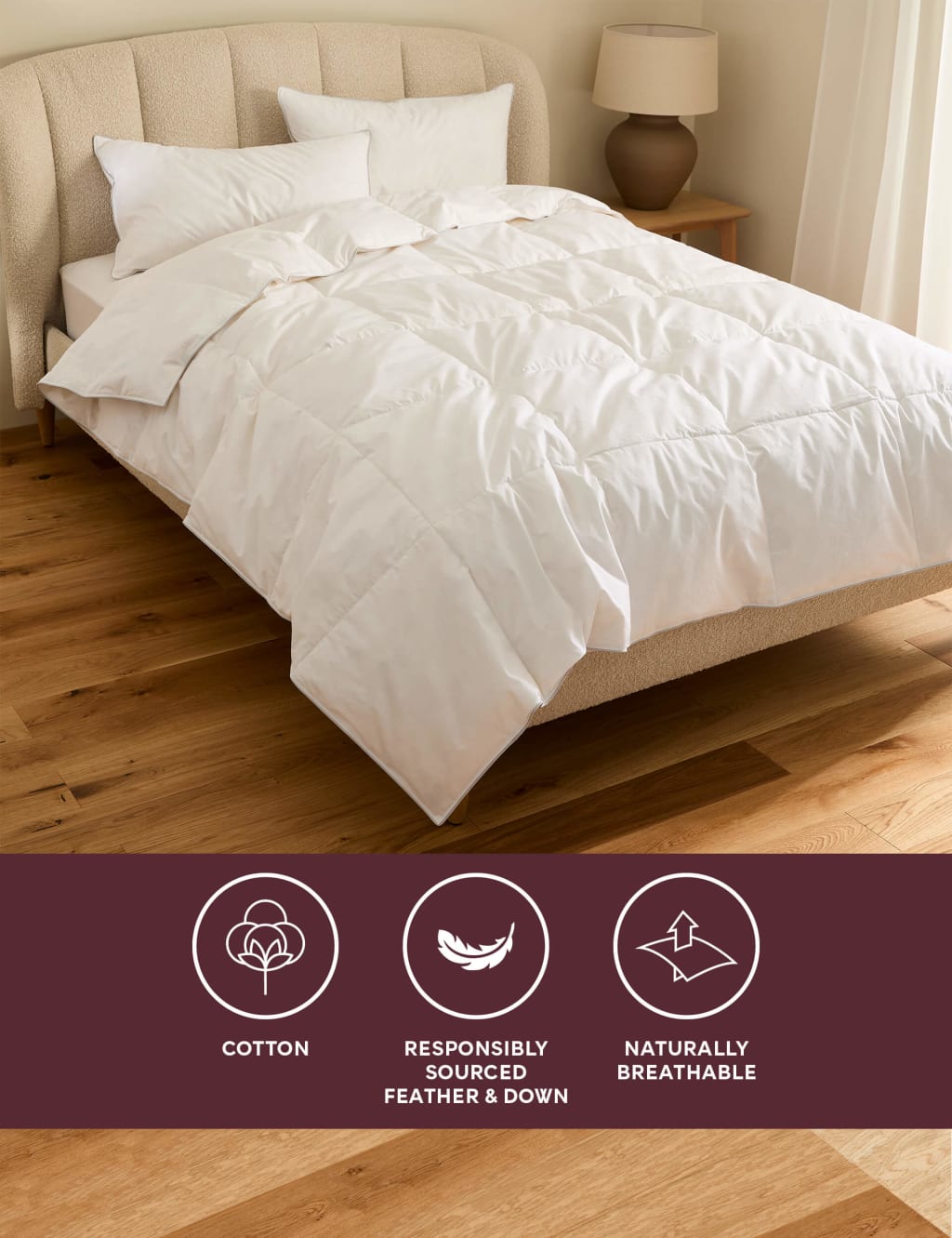 Deluxe Hungarian Goose Feather & Down 4.5 Tog Duvet 1 of 5