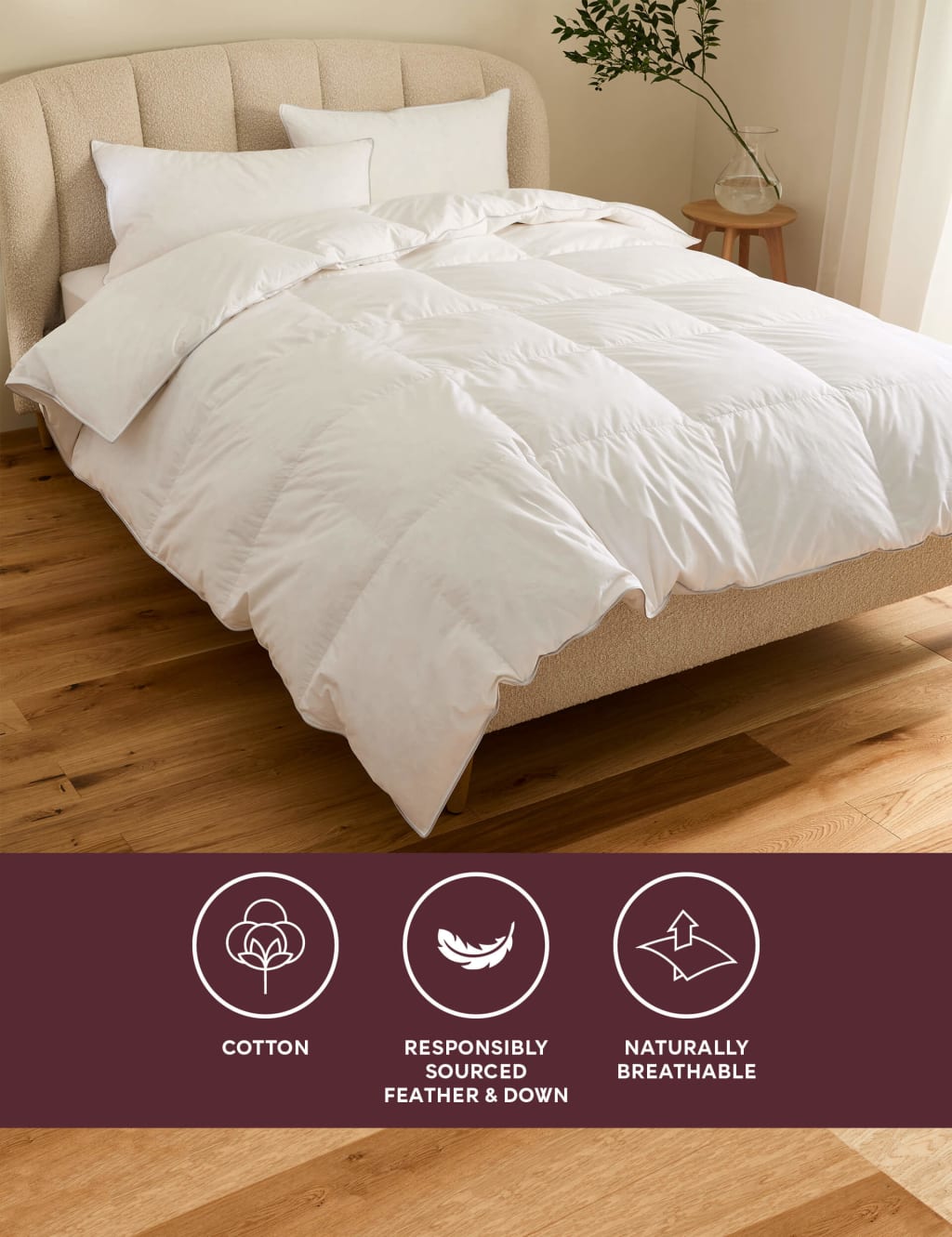 Deluxe Hungarian Goose Feather Down 13.5 Tog Duvet M S Collection M S