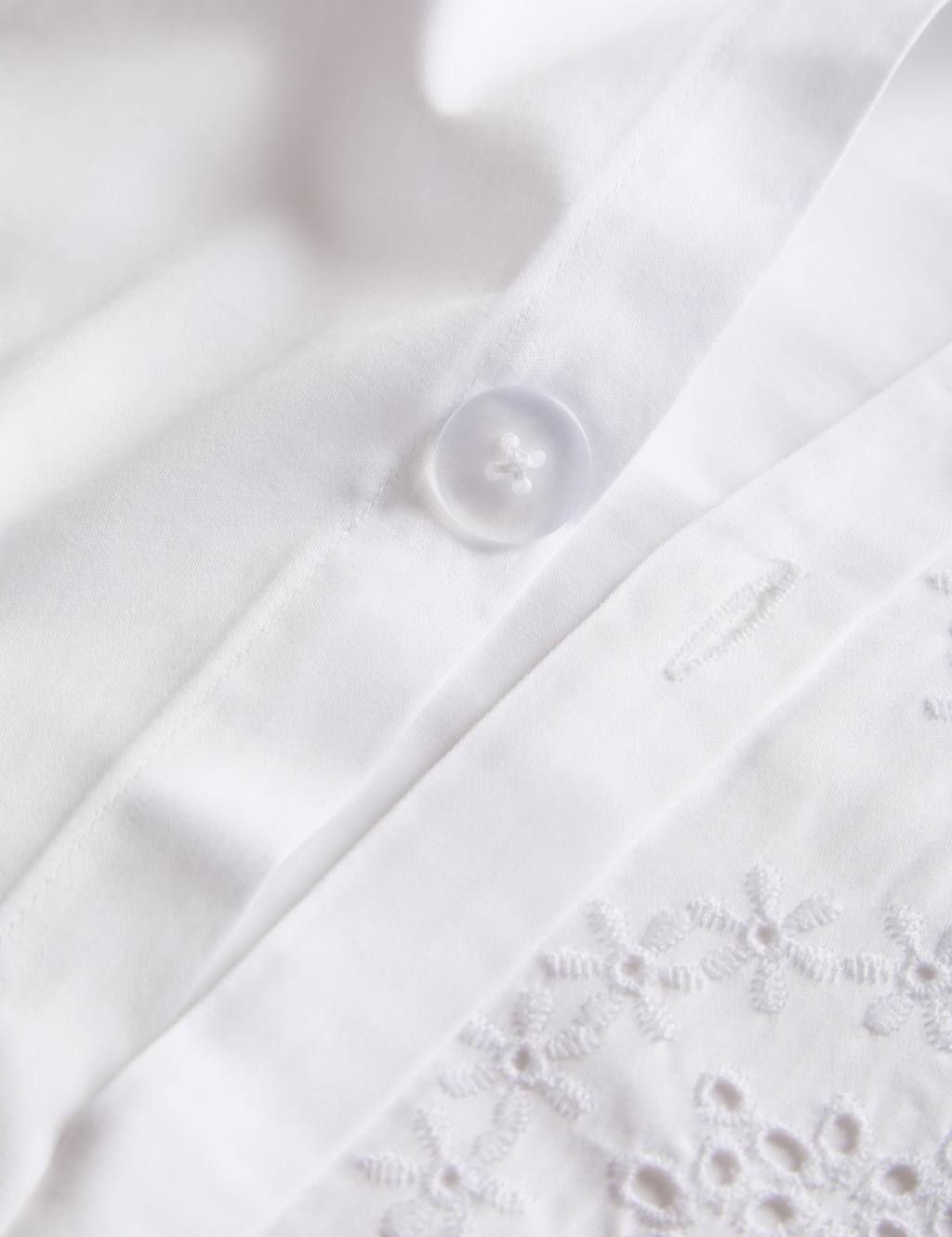 Pure Cotton Broderie Anglaise Bedding Set 5 of 7