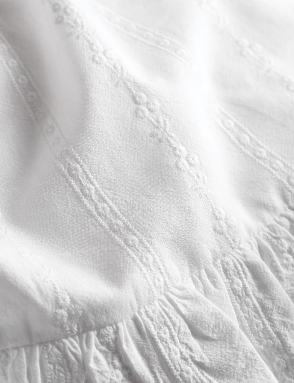 Pure Cotton French Ruffle Embroidery Bedding Set 6 of 8