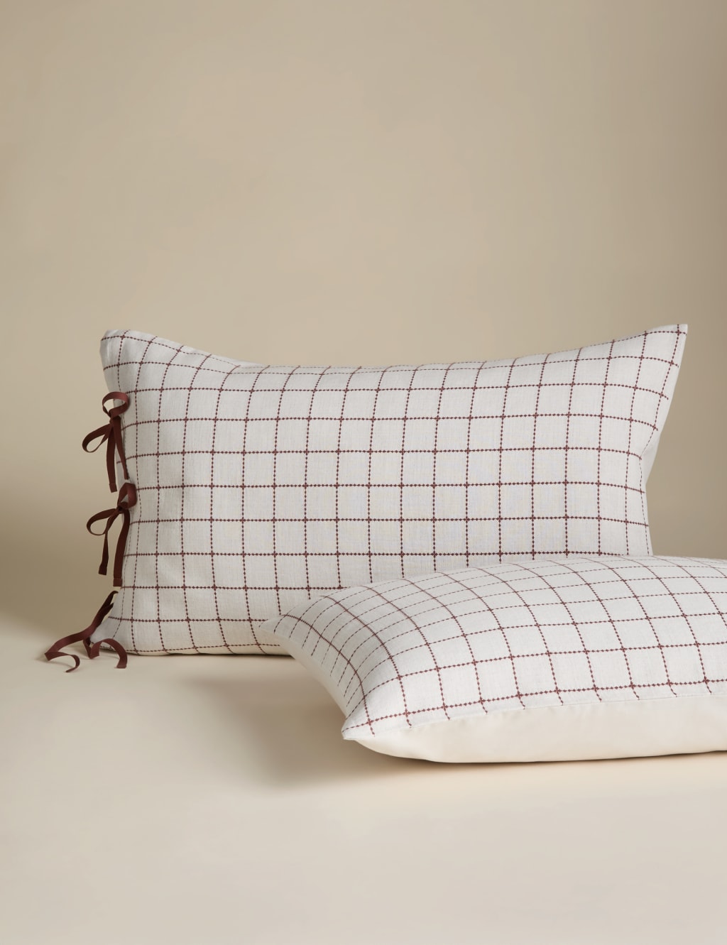 Pure Cotton Exquisite Earth Check Bedding Set 3 of 6