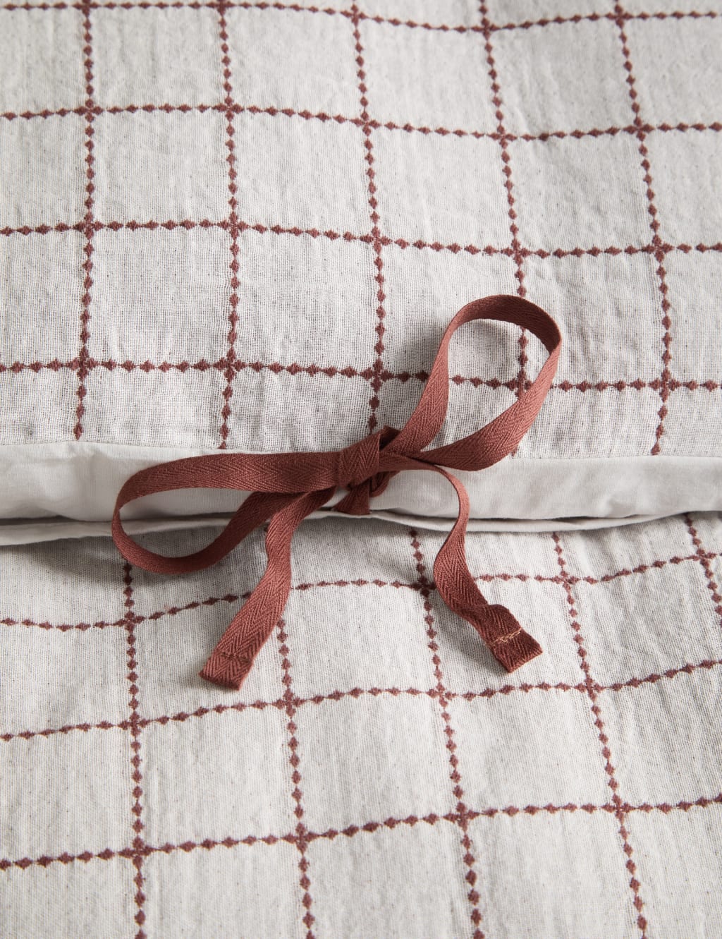 Pure Cotton Exquisite Earth Check Bedding Set 5 of 6