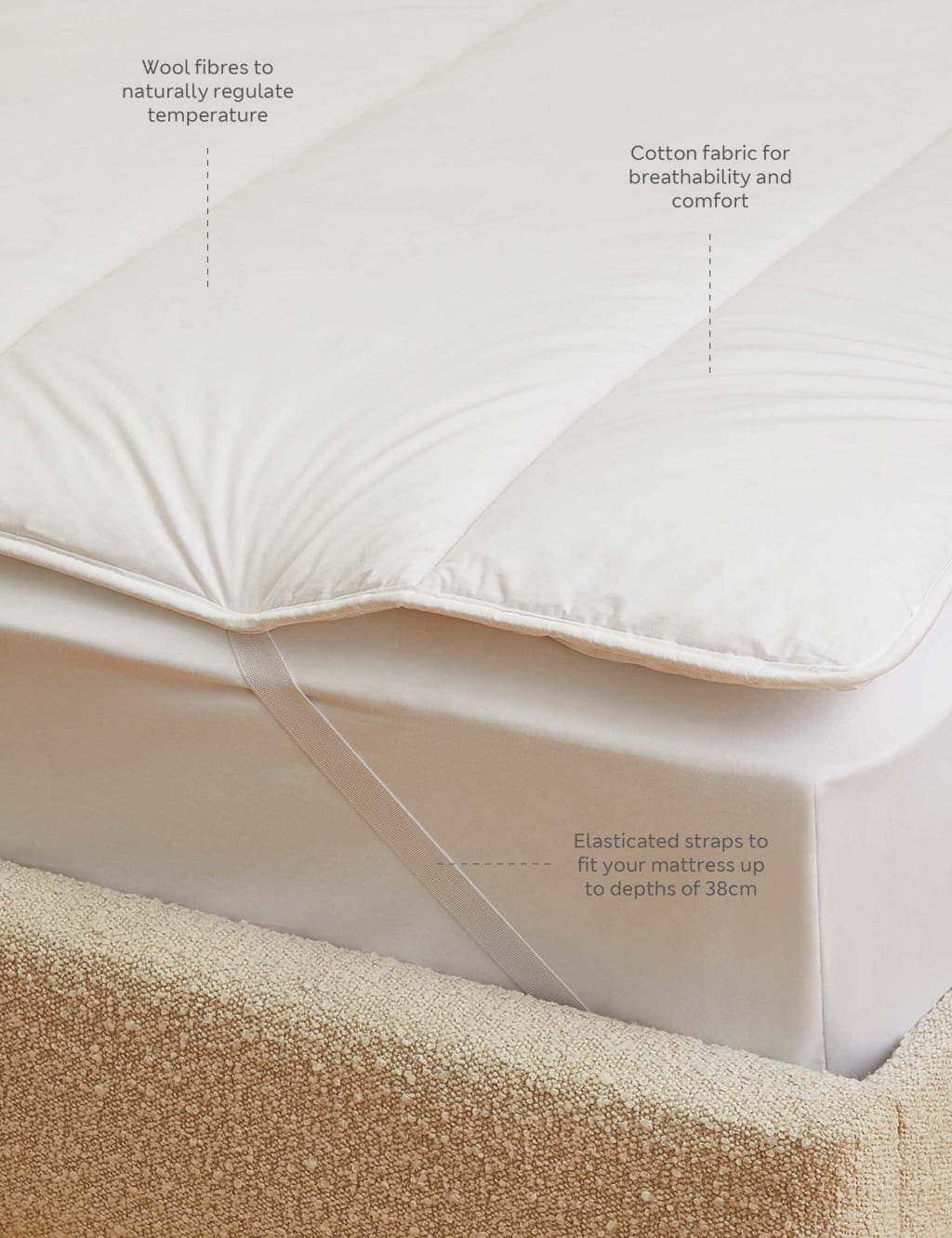 Wool cot mattress topper on sale