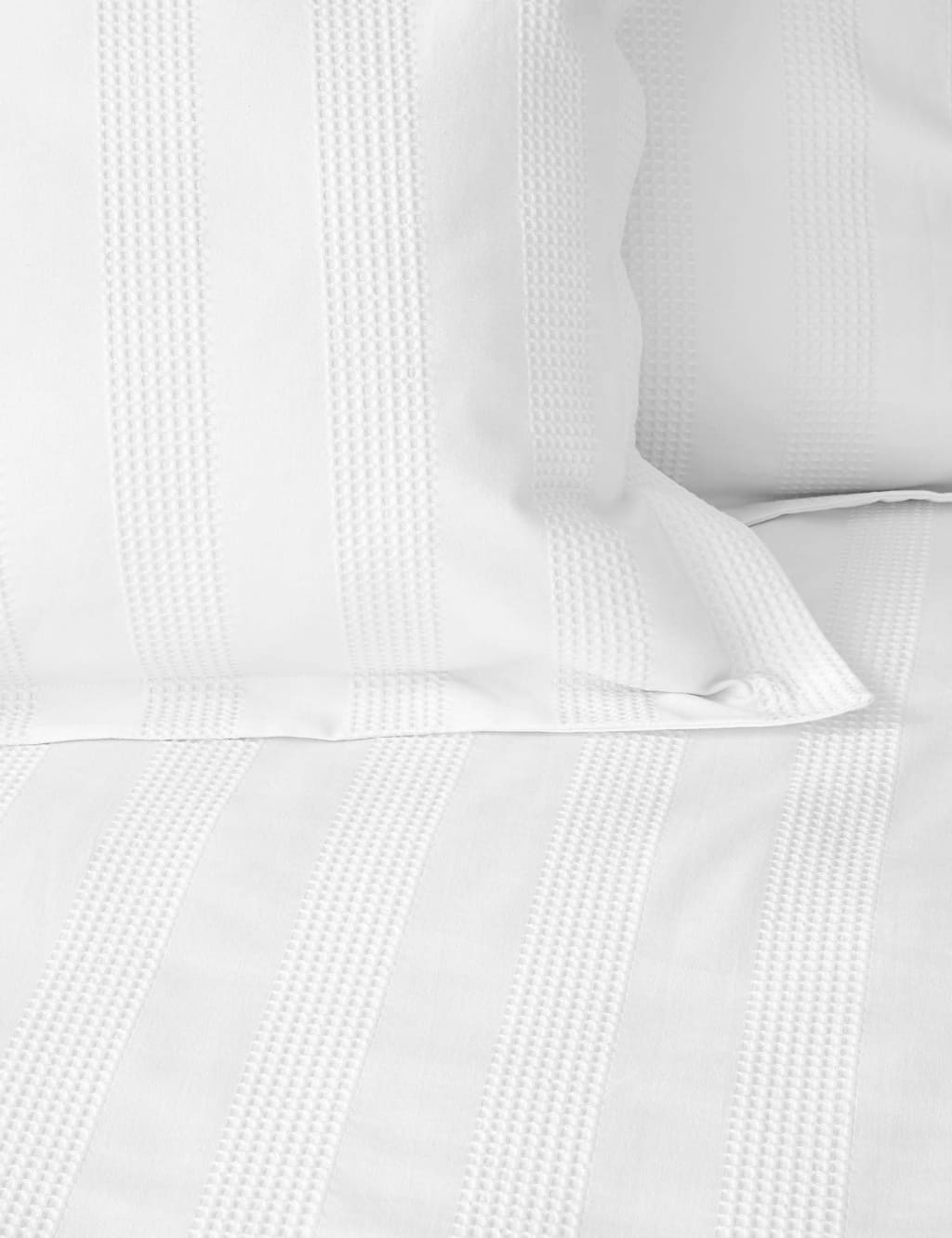 Pure Cotton Striped Waffle Bedding Set 5 of 7