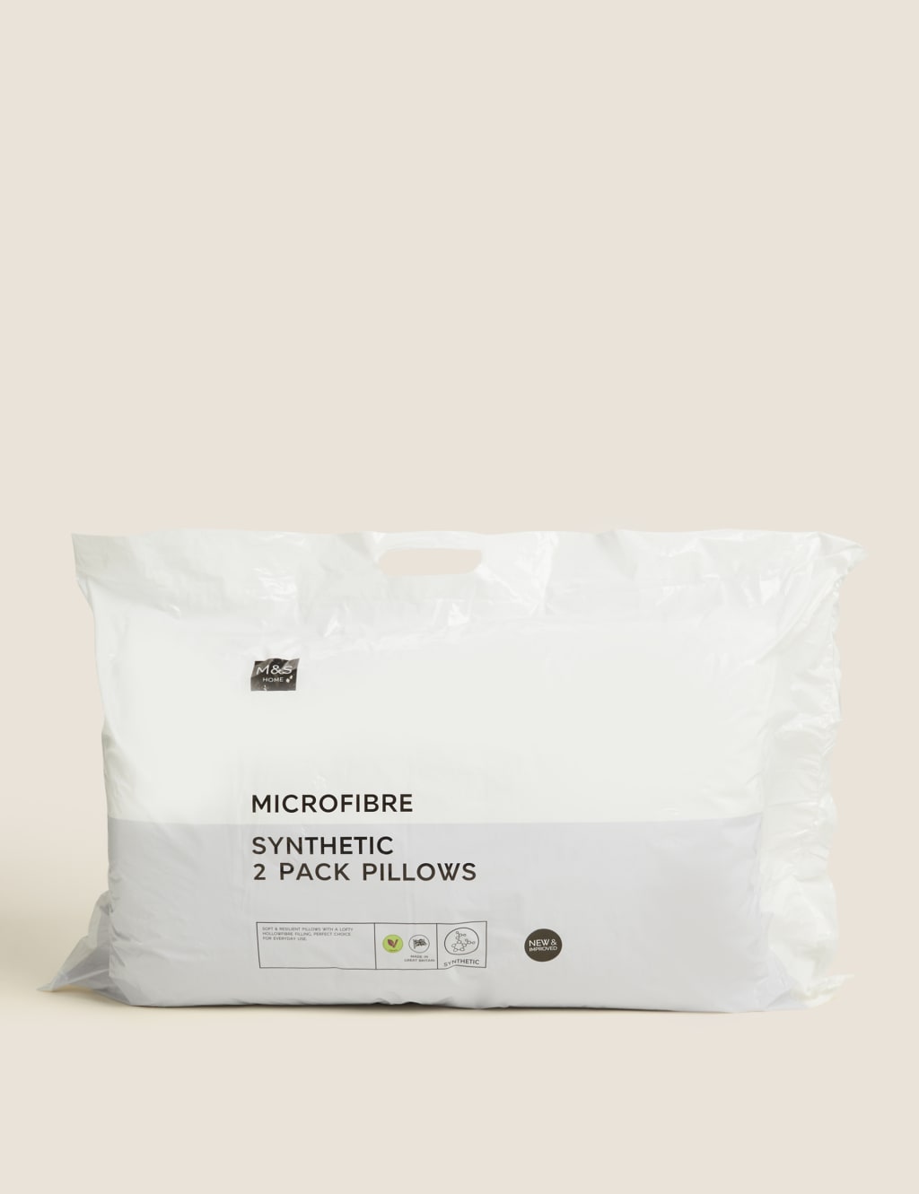2 Pack Microfibre Medium Pillows 1 of 4