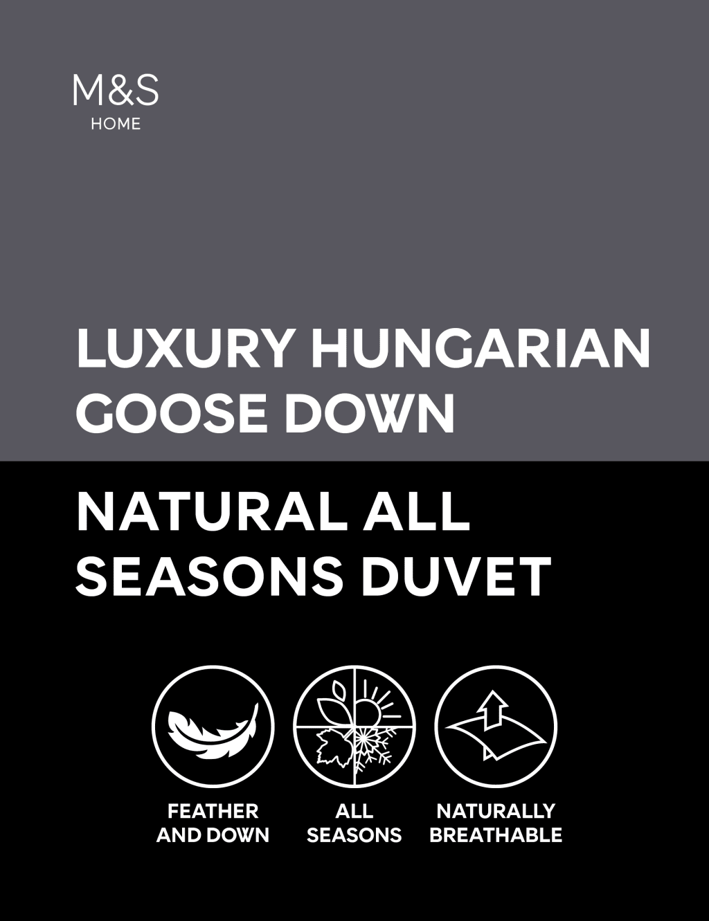 Hungarian Goose Down 13.5 Tog All Season Duvet M S Collection M S