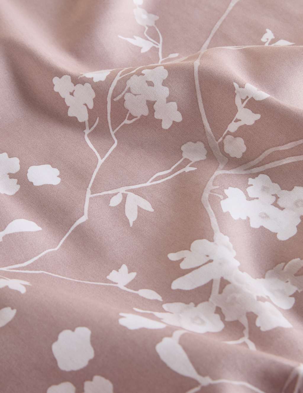 Egyptian Cotton Sateen Cherry Blossom Deep Fitted Sheet 3 of 3