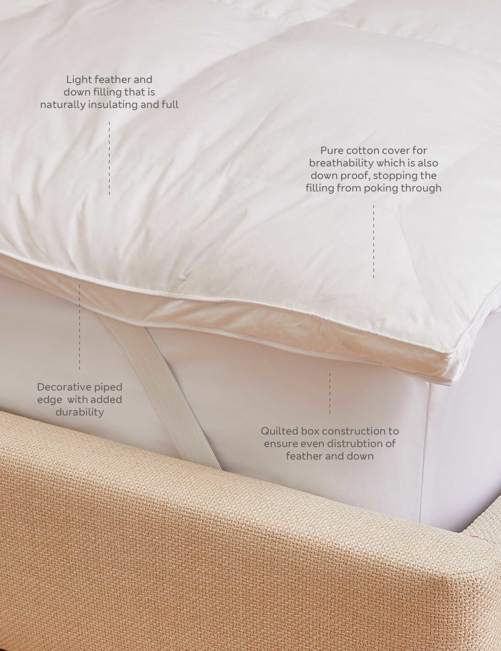 Duck Feather Down Mattress Topper M S Collection M S
