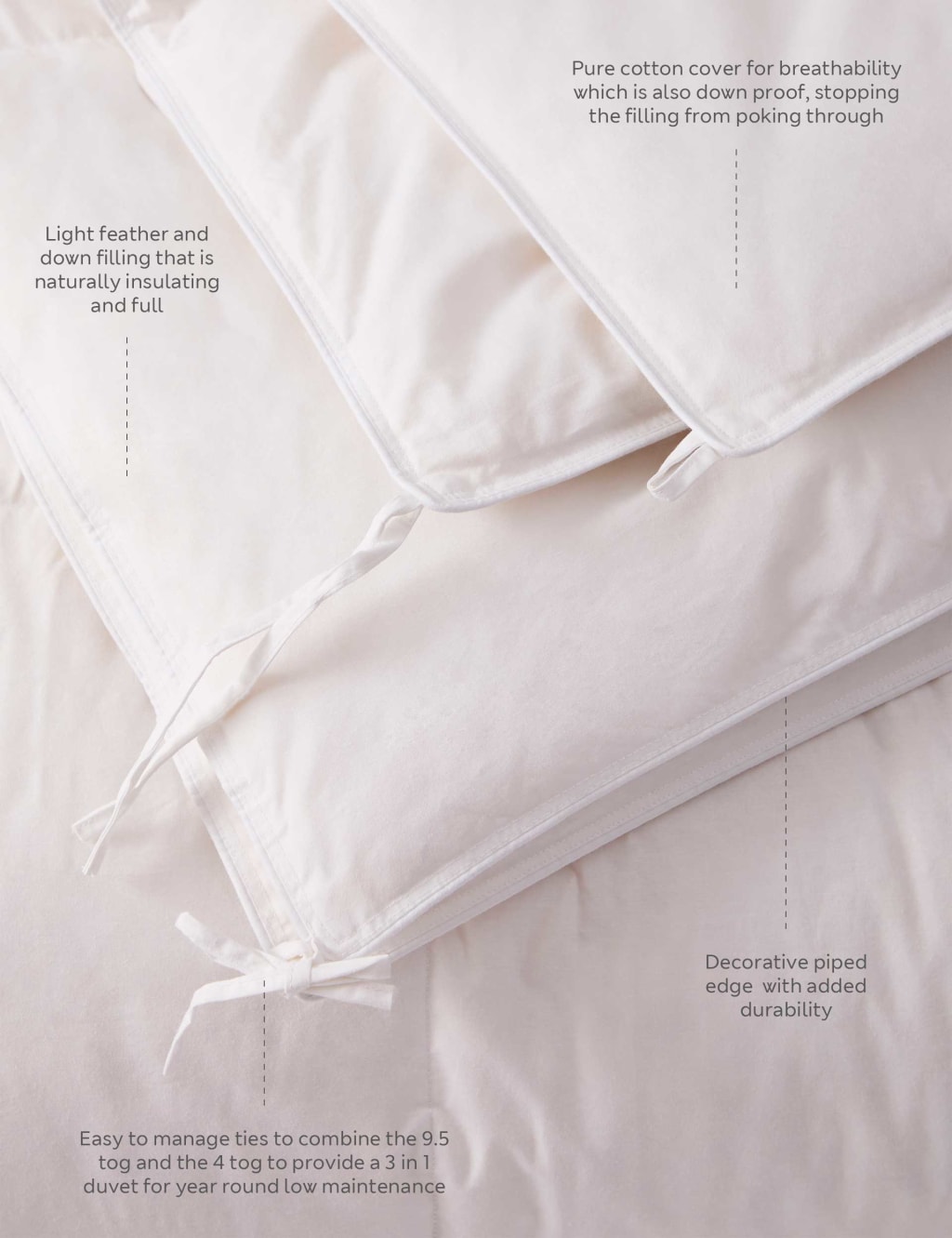 Duck Feather Down 13.5 Tog All Seasons Duvet