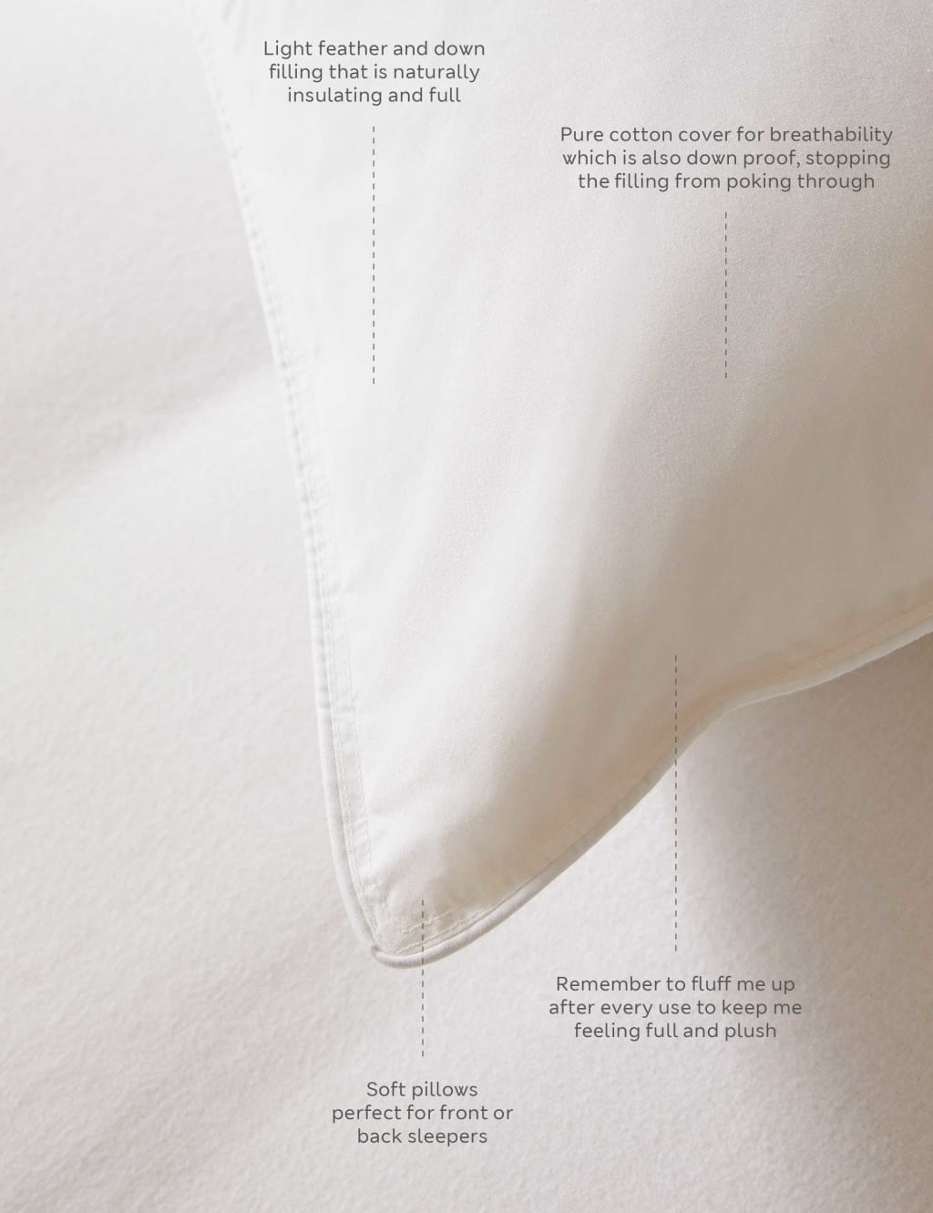 2pk Duck Feather & Down Soft Pillows 4 of 4