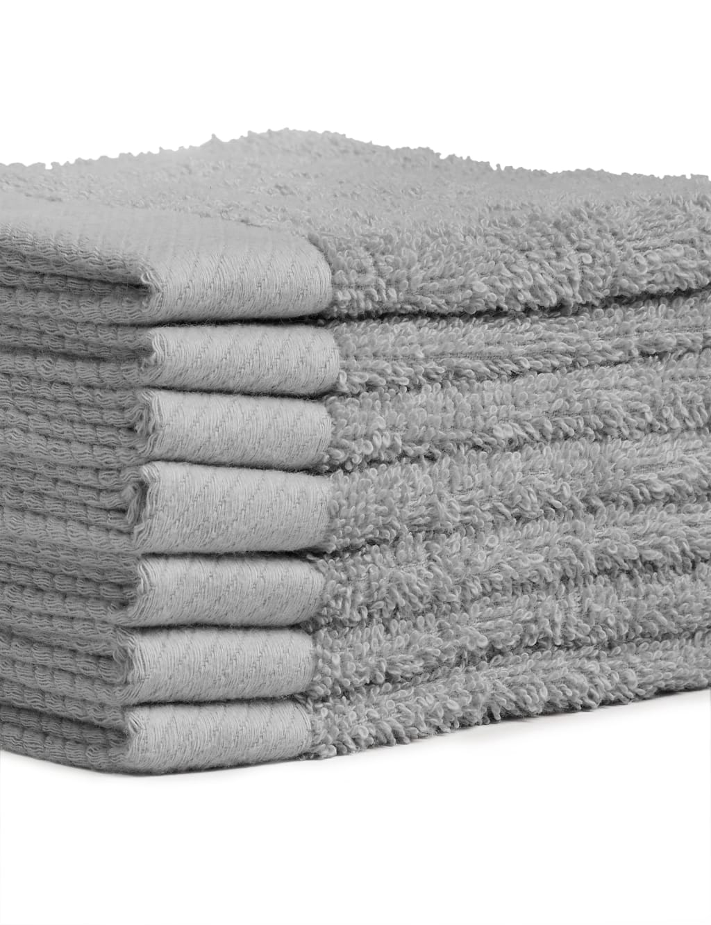 Set of 7 Pure Cotton Face Cloths M S Collection M S