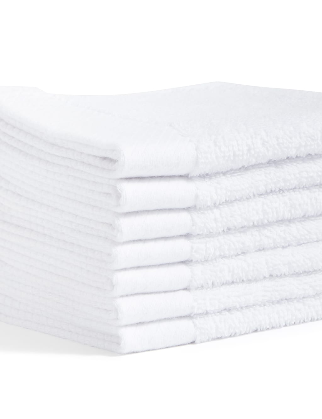Set of 7 Pure Cotton Face Cloths M S Collection M S