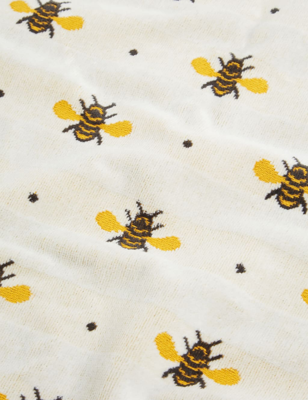Set of 2 Pure Cotton Bee Towels M S Collection M S