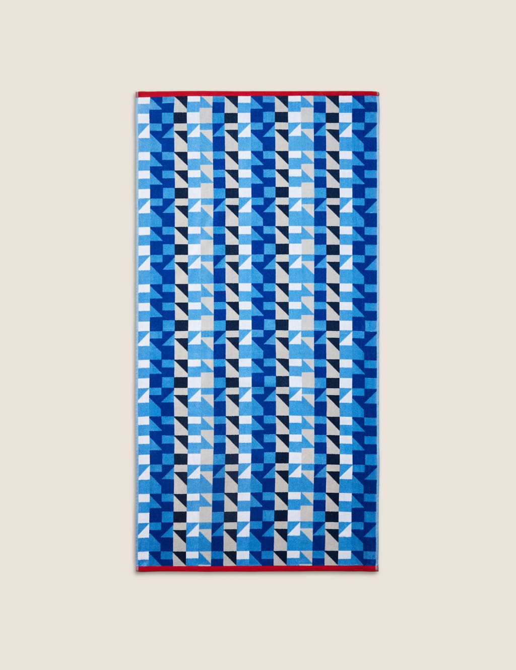 Pure Cotton Geometric Beach Towel 1 of 2