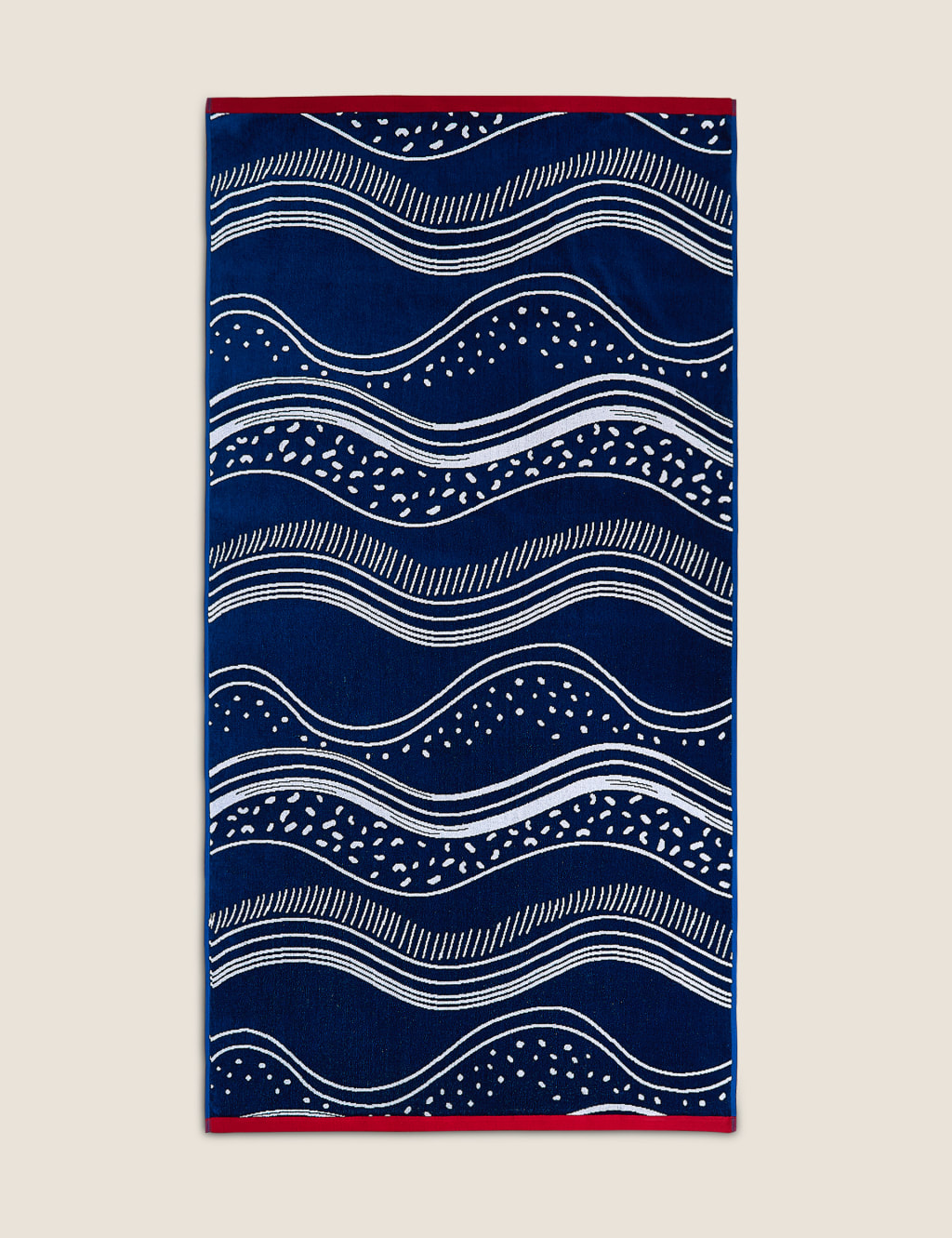 Super Size Coastal Wave Beach Towel 1 of 2