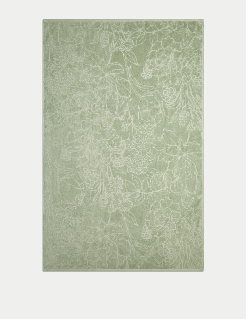 Pure Cotton Linear Floral Towel 2 of 5