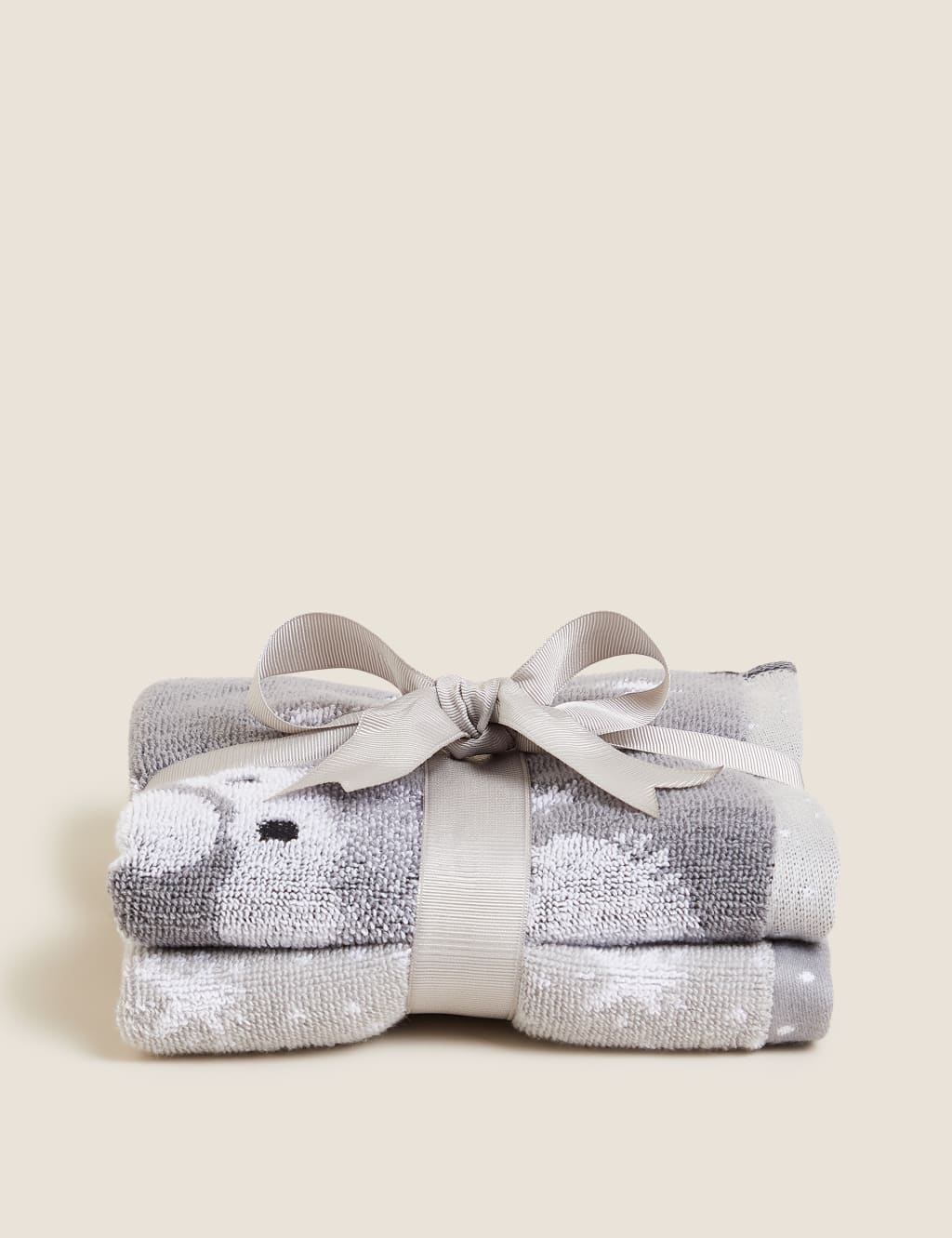 Set of 2 Pure Cotton Penguin Guest Towels 4 of 7