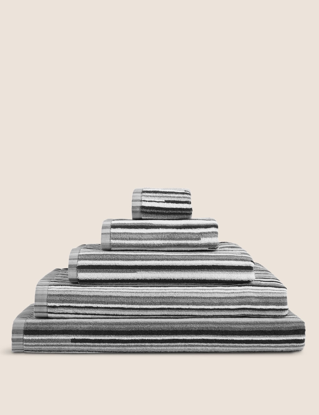Pure Cotton Striped Towel M S Collection M S