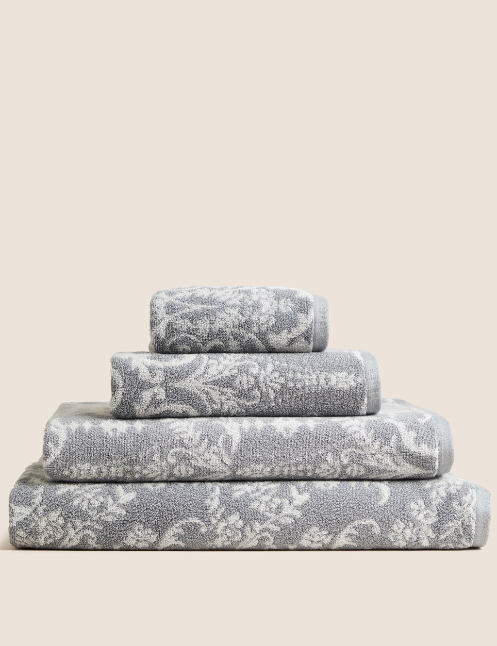 Pure Cotton Damask Jacquard Towel M S Collection M S