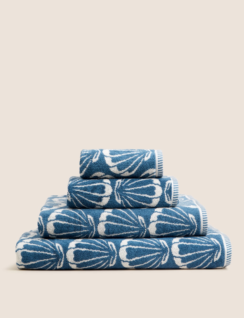 Pure Cotton Shell Jacquard Towel M S Collection M S