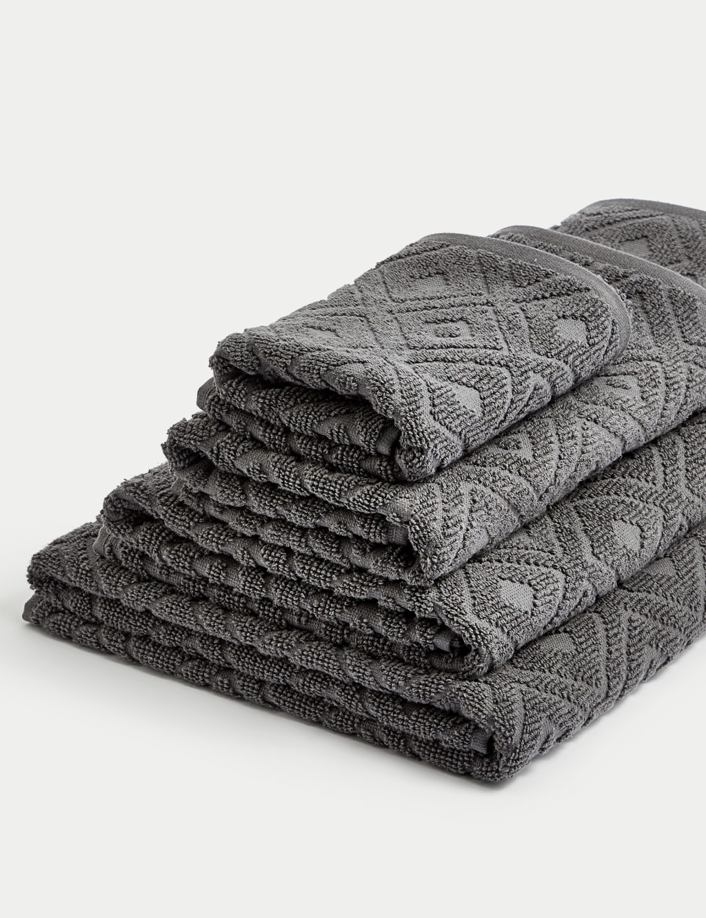 Pure Cotton Geometric Diamond Towel M S Collection M S