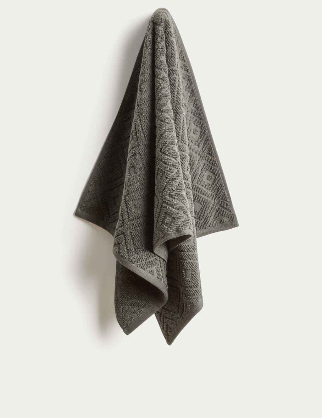 Pure Cotton Geometric Diamond Towel M S Collection M S