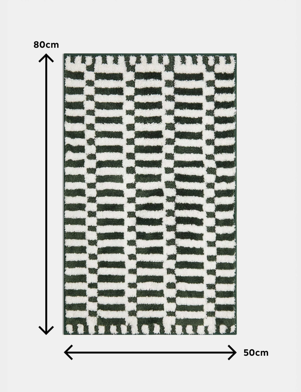Cotton Blend Geometric Quick Dry Bath Mat 3 of 3