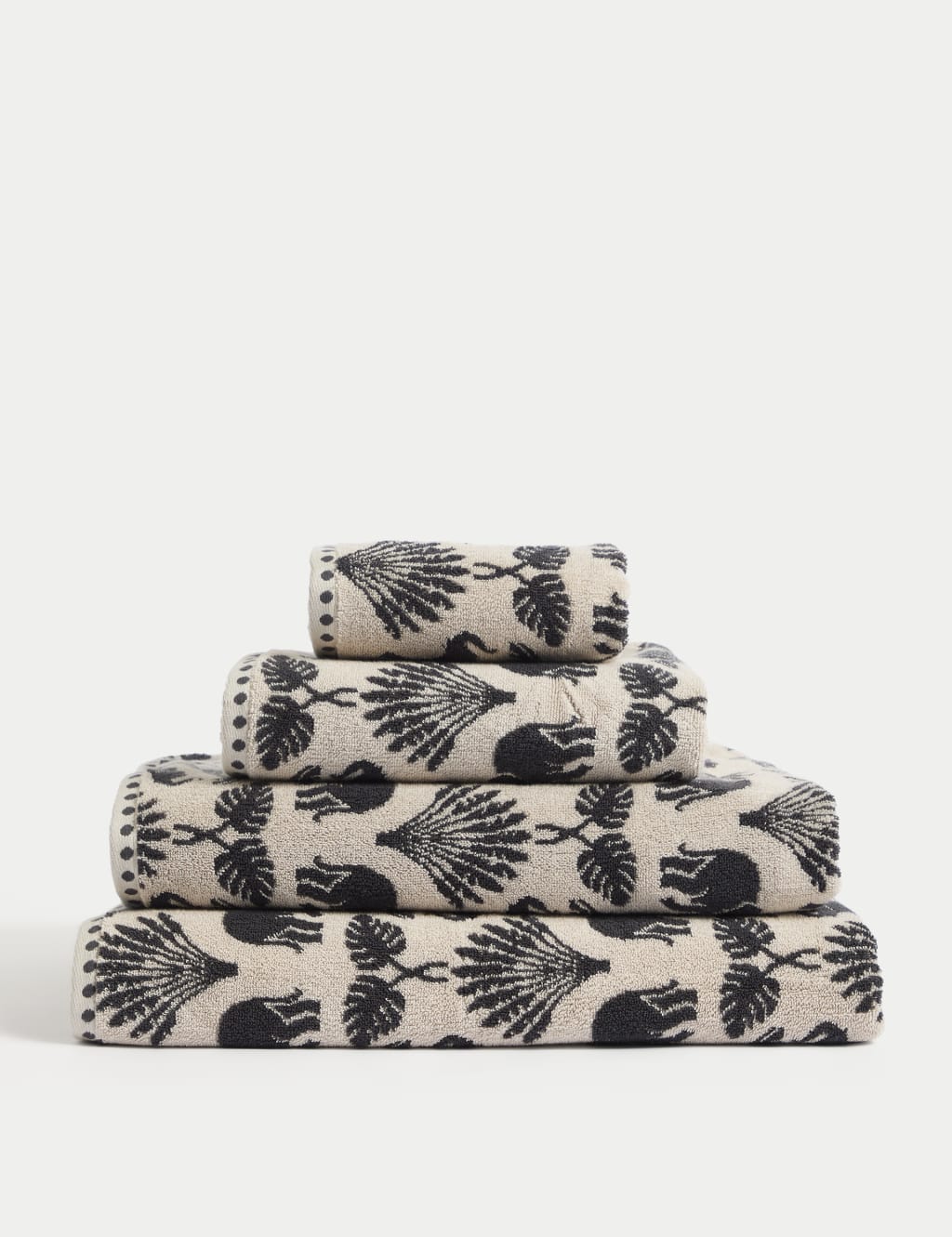 Dalmatian print hand towel top