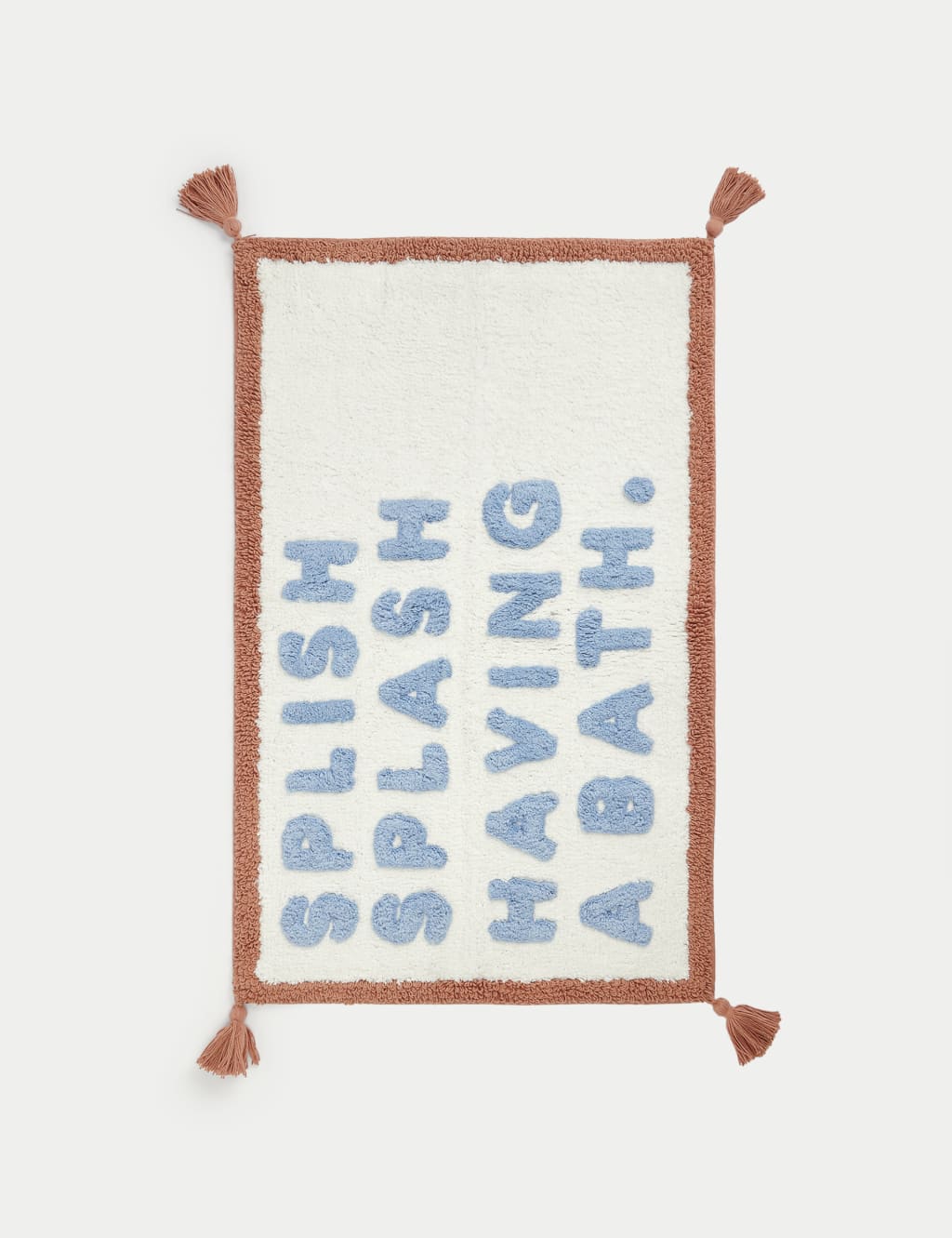 Pure Cotton Splish Splash Tassel Bath Mat 2 of 2