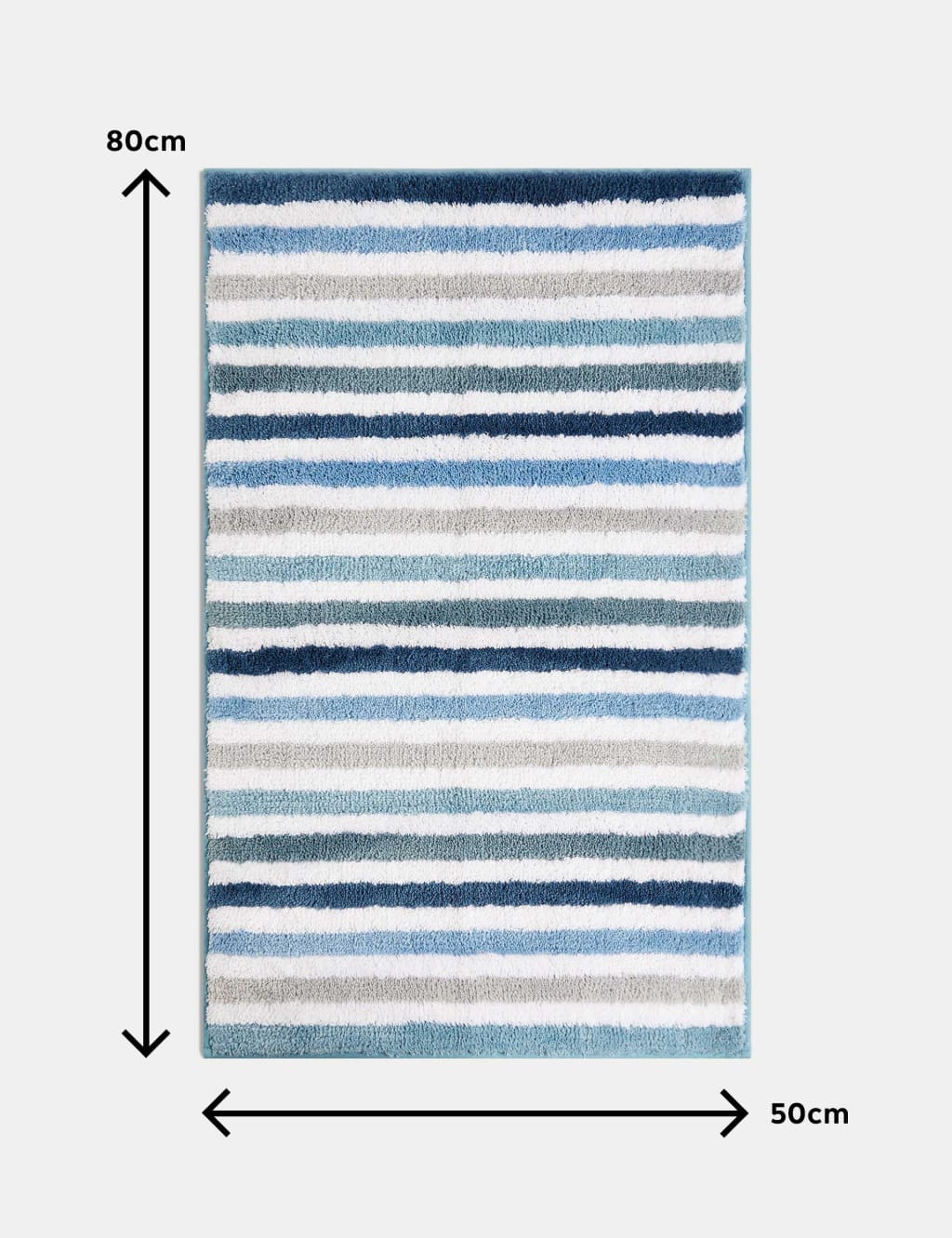 Cotton Blend Striped Quick Dry Bath Mat 3 of 3