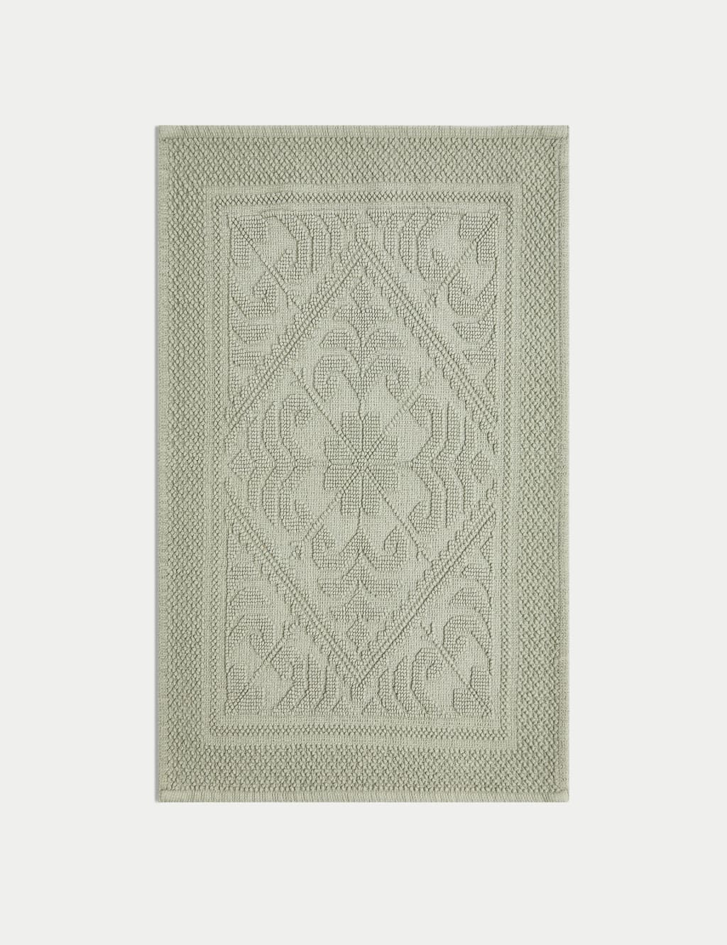 Pure Cotton Damask Bath Mat 2 of 3