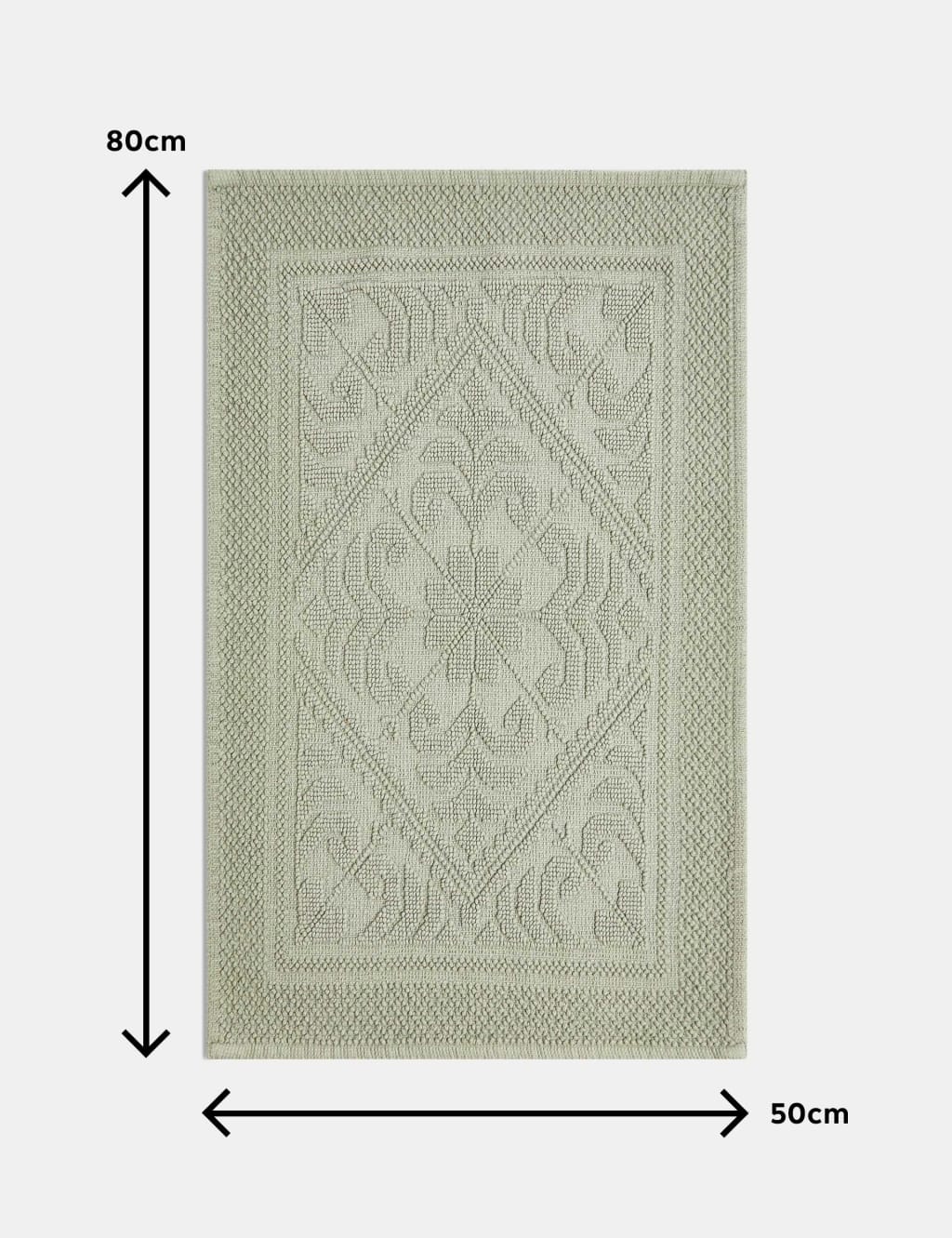 Pure Cotton Damask Bath Mat 3 of 3